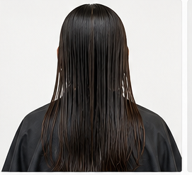 Cabello largo o de media melena.