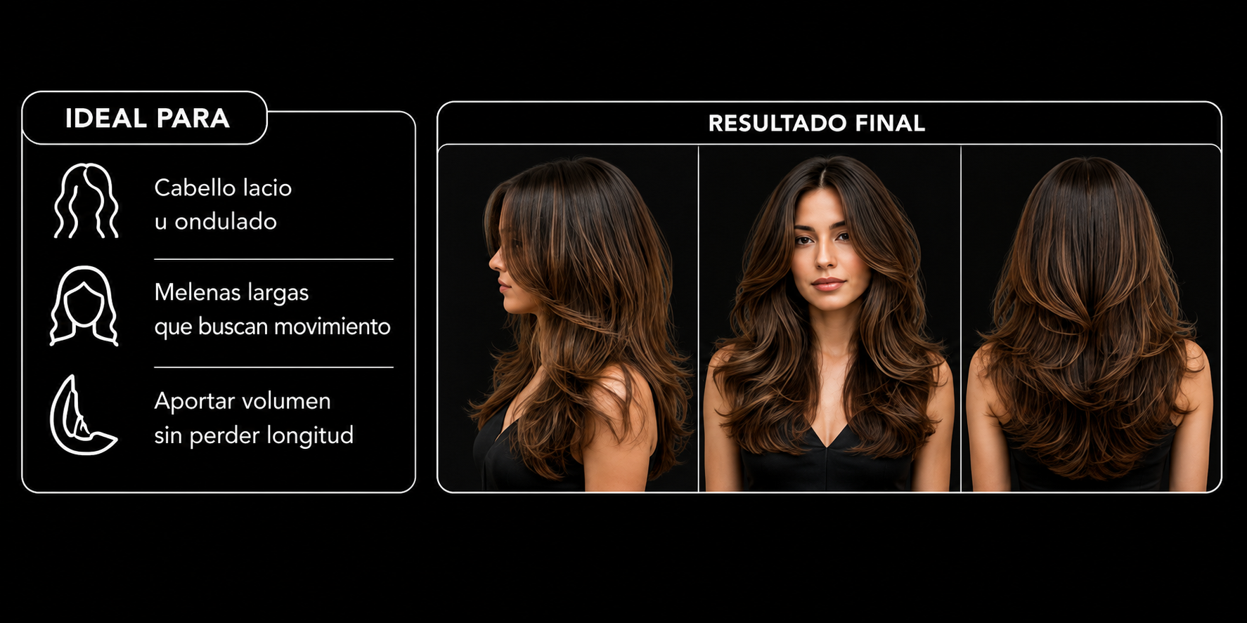 Corte de cabello butterflye